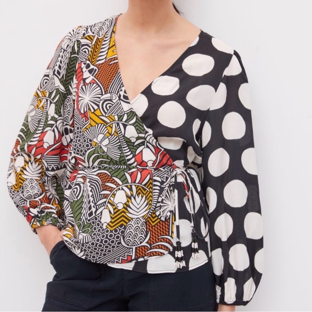 NWT Farm Rio Rainforst Wrap Top